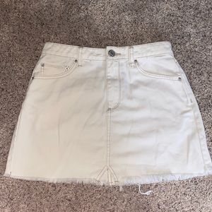 Urban Outfitters White Jean Skirt